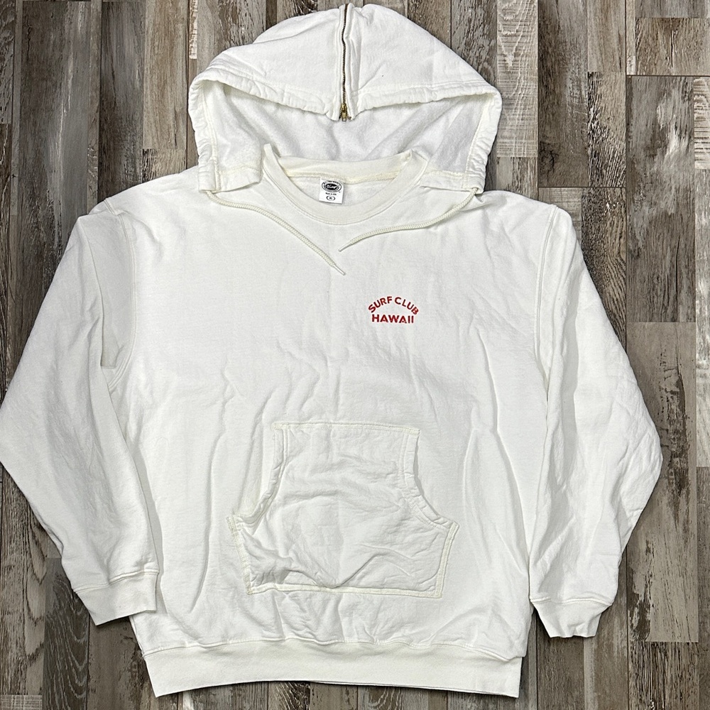 White Surf Club Hawaii Zippered Hoodie